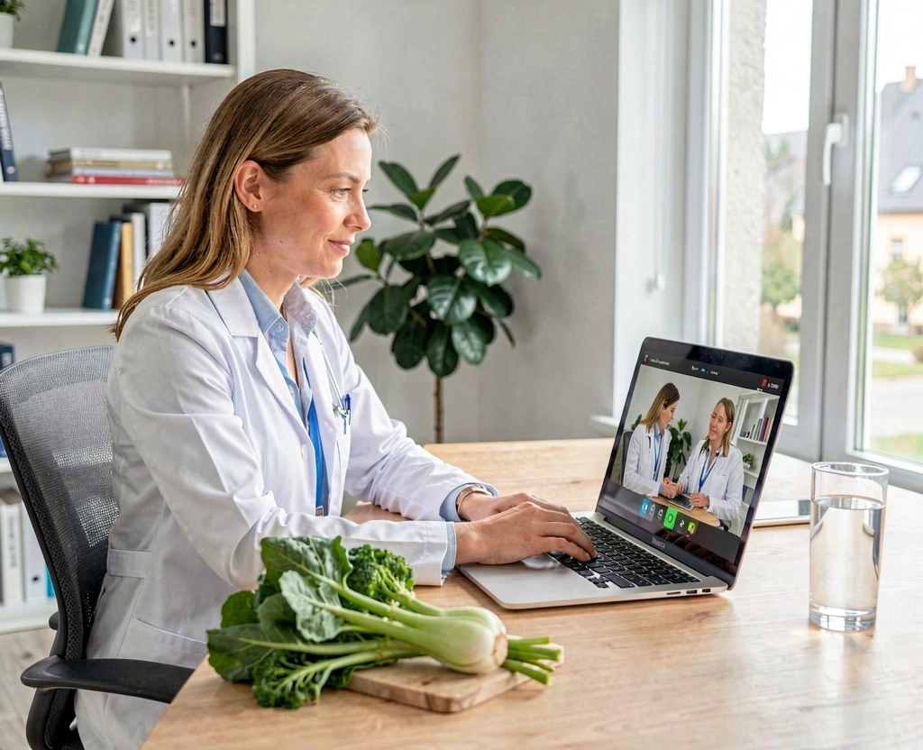 Online Ernährungsberatung Illustration